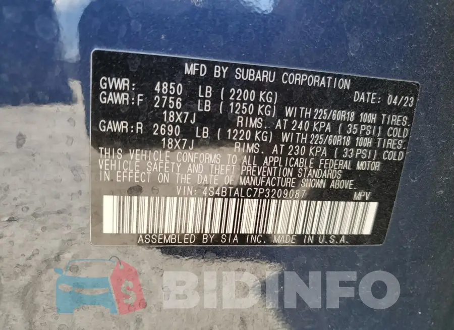 4S4BTALC7P3209087 Photo# 12