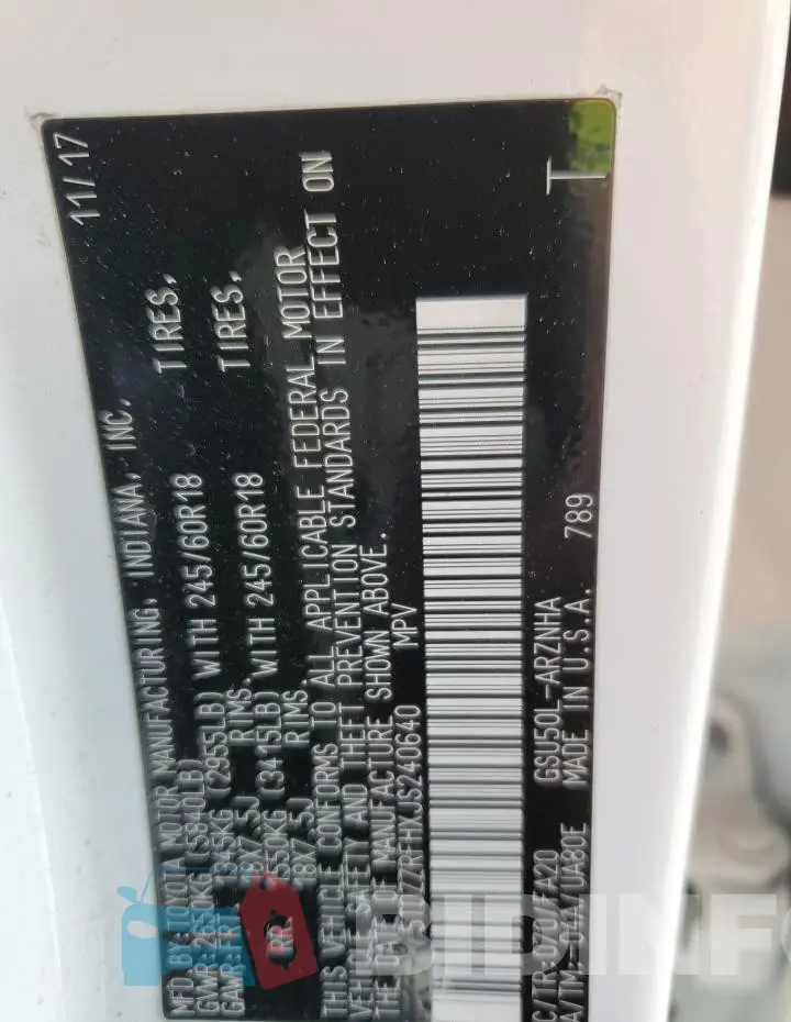 5TDZZRFHXJS240640 Photo# 14