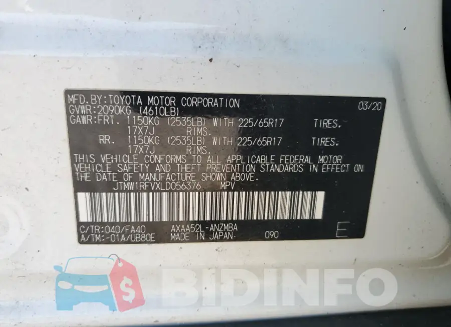JTMW1RFVXLD056376 Photo# 14
