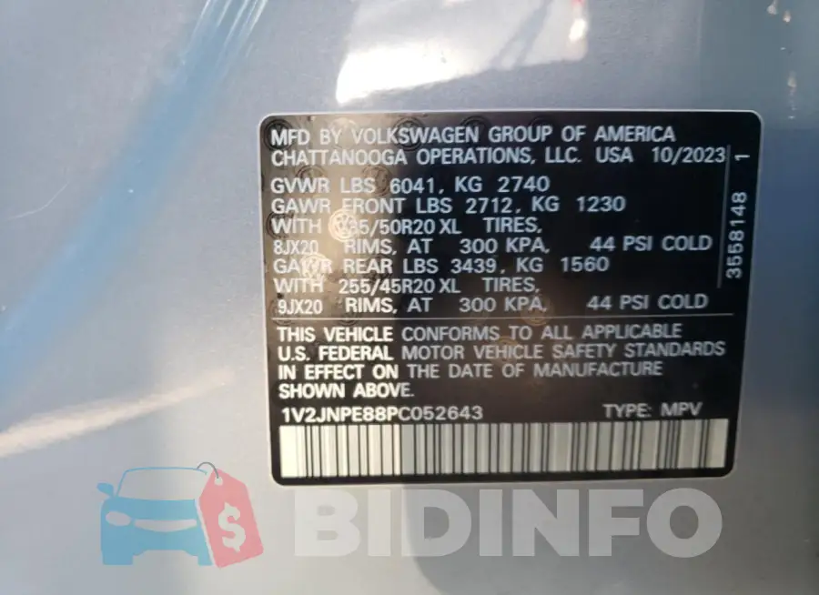 1V2JNPE88PC052643 Photo# 13