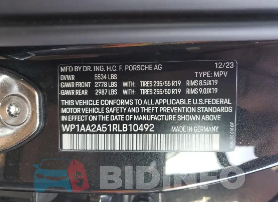WP1AA2A51RLB10492 Photo# 13
