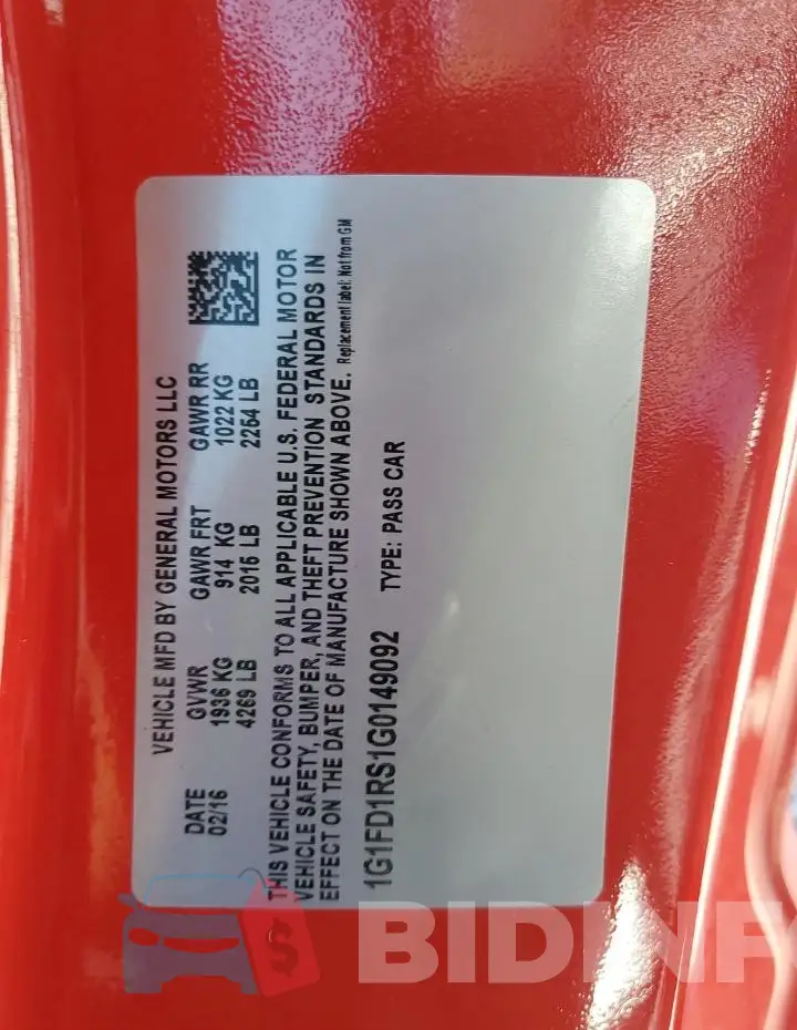 1G1FD1RS1G0149092 Photo# 12