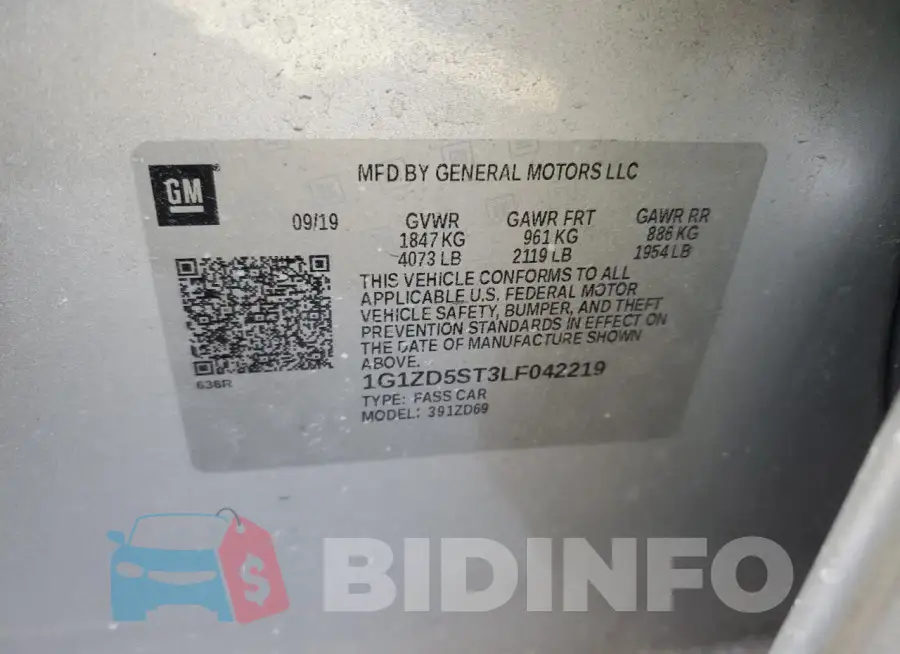 1G1ZD5ST3LF042219 Photo# 12