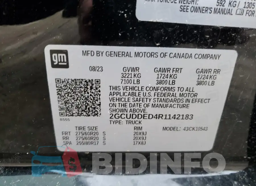2GCUDDED4R1142183 Photo# 12