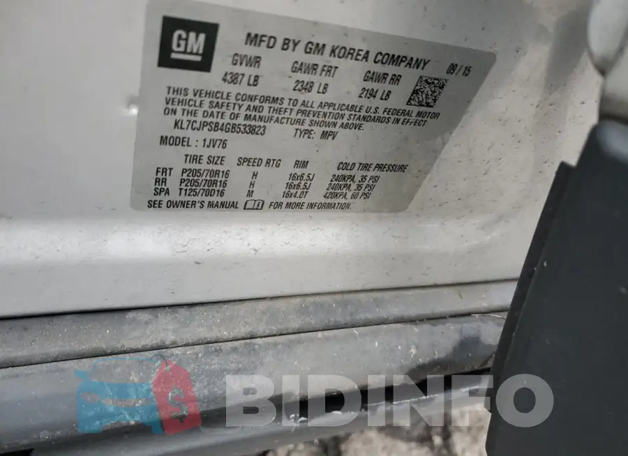 KL7CJPSB4GB533823 Photo# 12