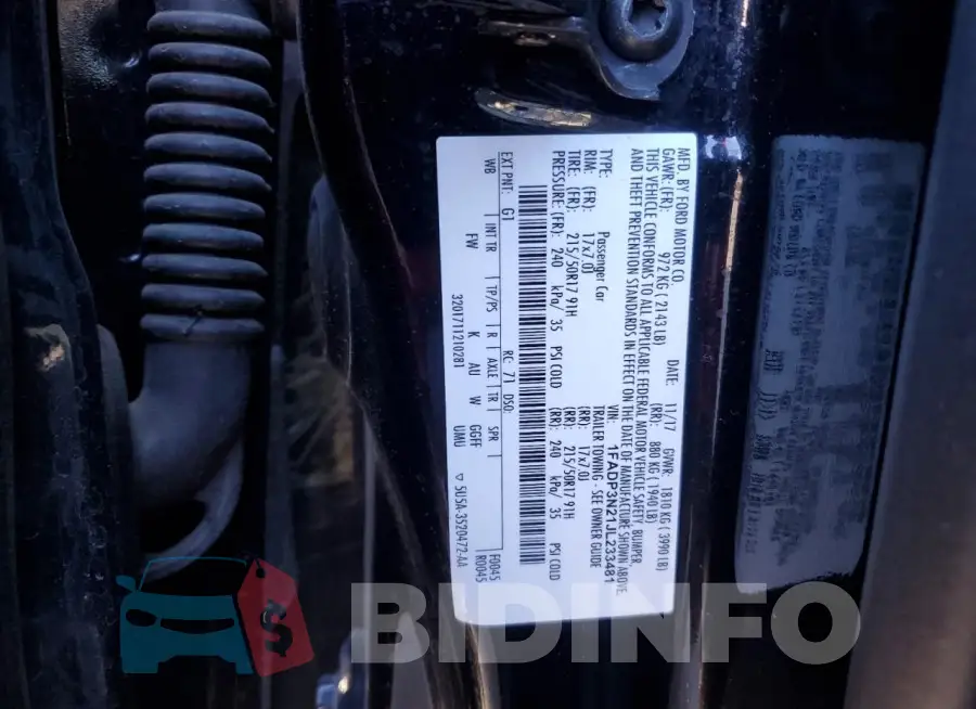 1FADP3N21JL233481 Photo# 13
