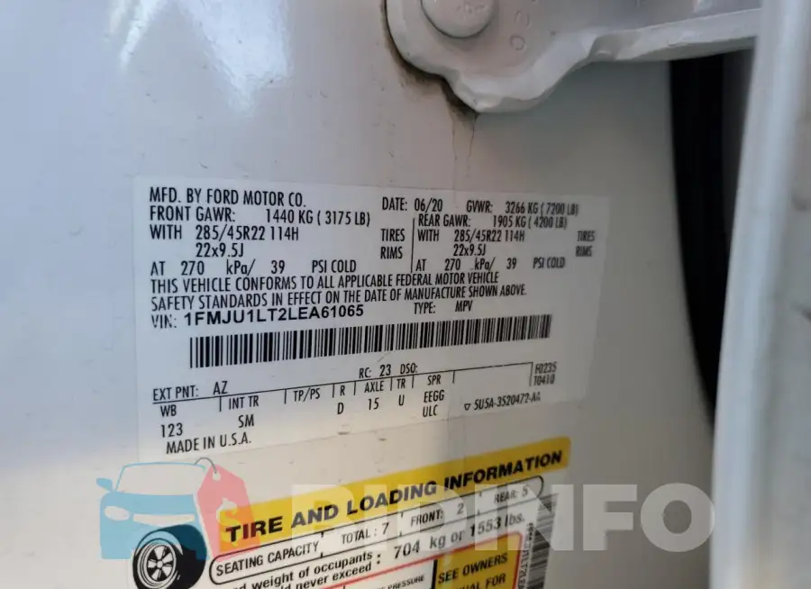 1FMJU1LT2LEA61065 Photo# 14