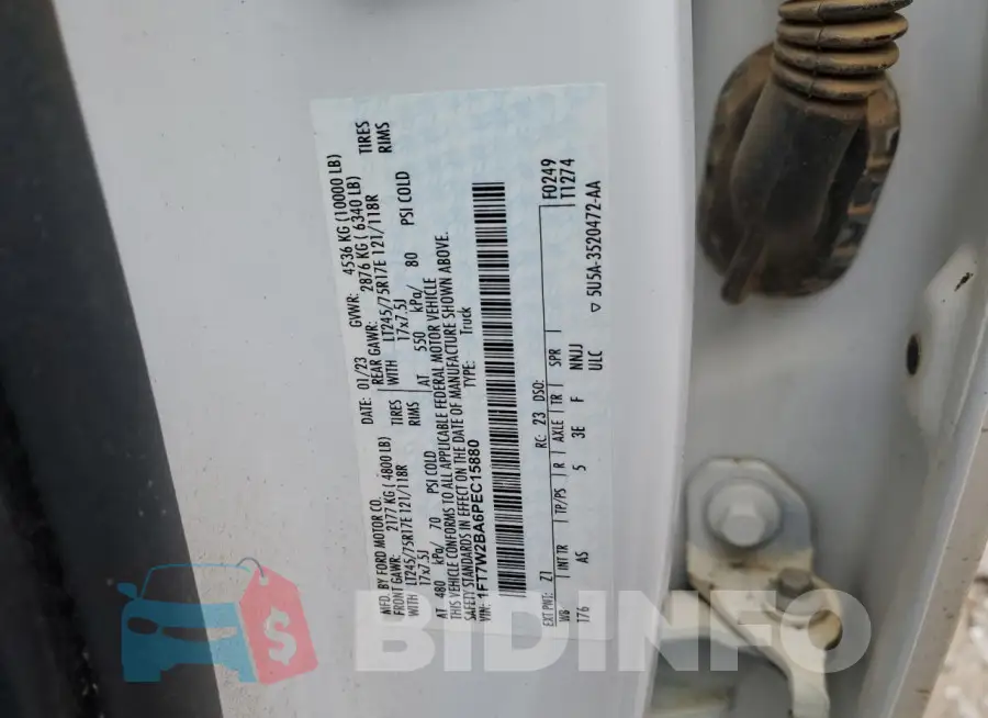 1FT7W2BA6PEC15880 Photo# 12