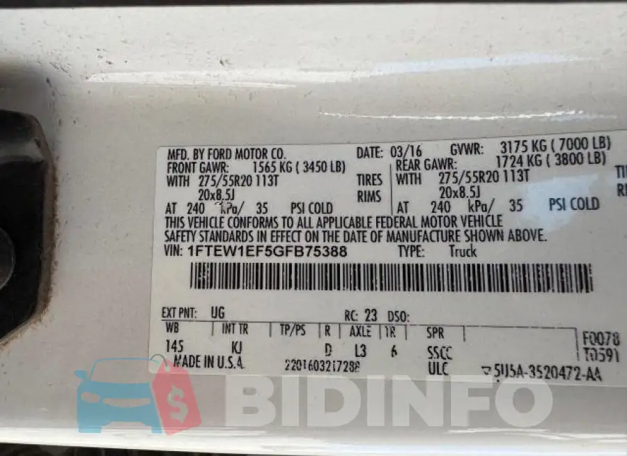 1FTEW1EF5GFB75388 Photo# 10