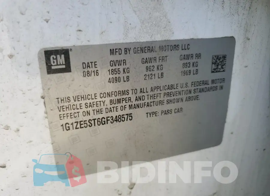 1G1ZE5ST6GF348575 Photo# 13