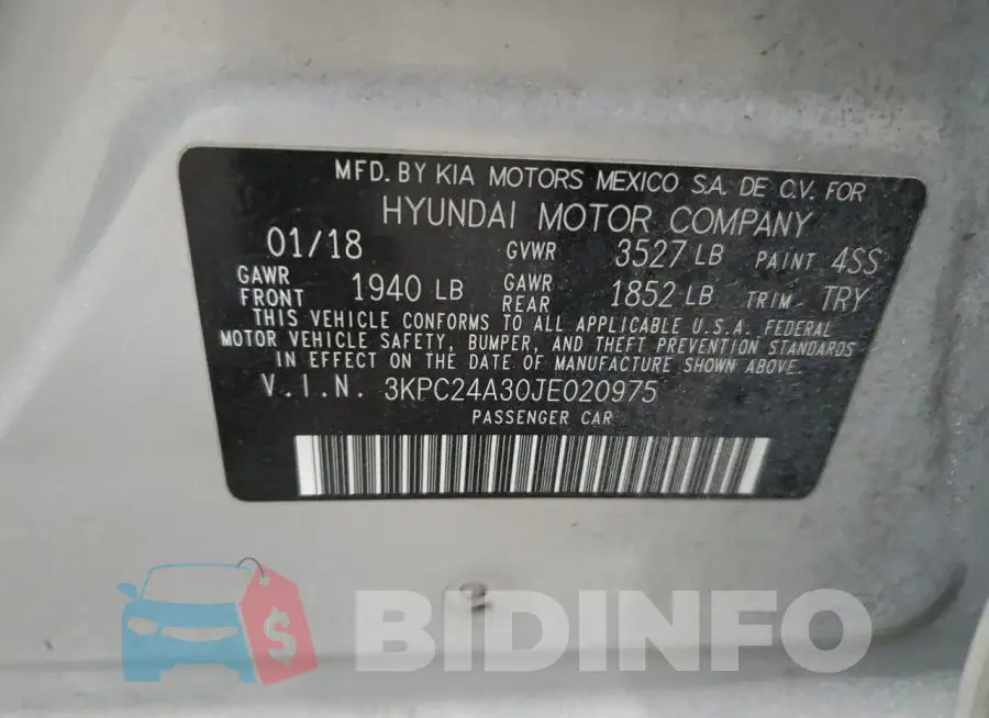 3KPC24A30JE020975 Photo# 12