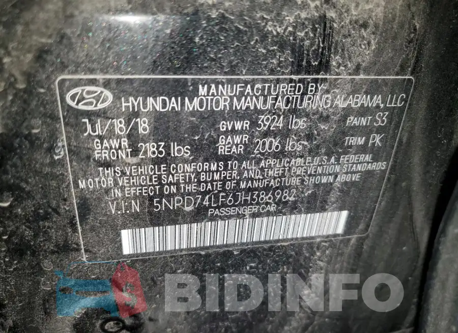 5NPD74LF6JH386982 Photo# 12