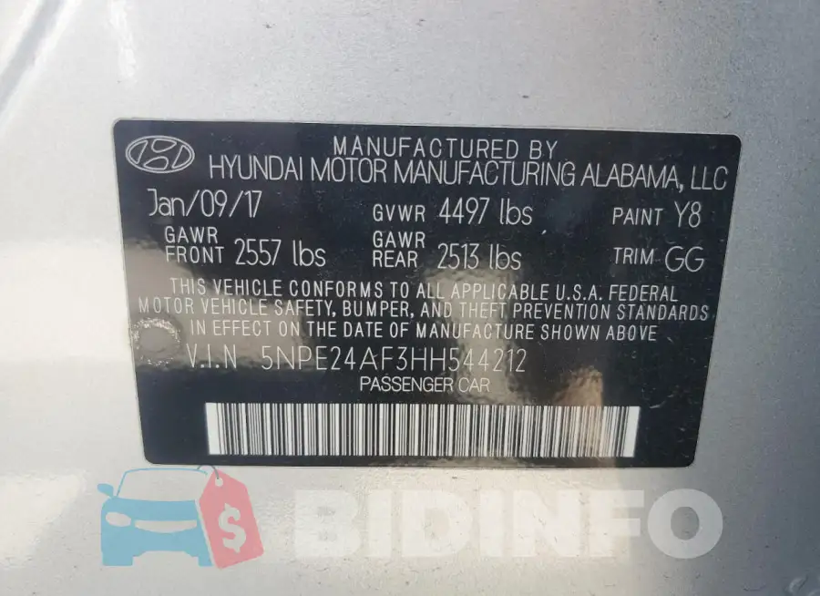 5NPE24AF3HH544212 Photo# 12