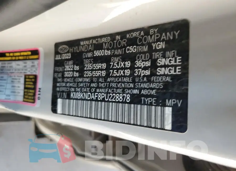 KM8KNDAF8PU228878 Photo# 13