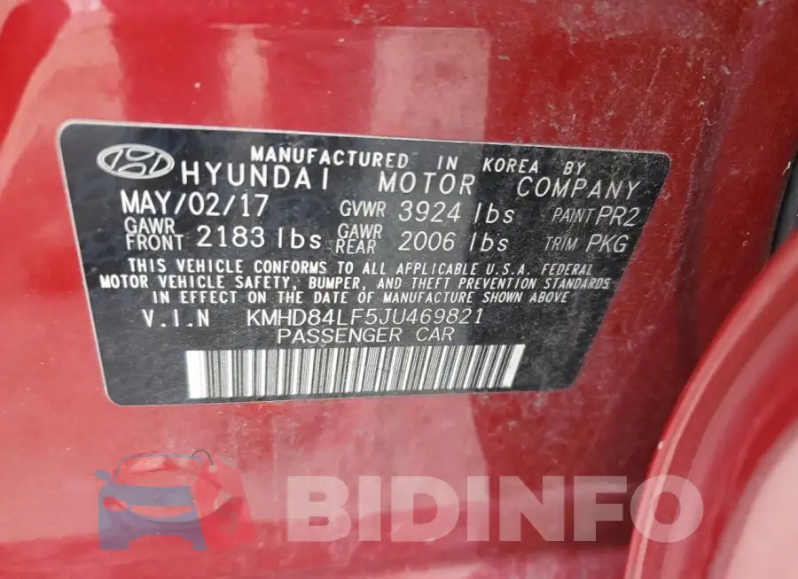KMHD84LF5JU469821 Photo# 12