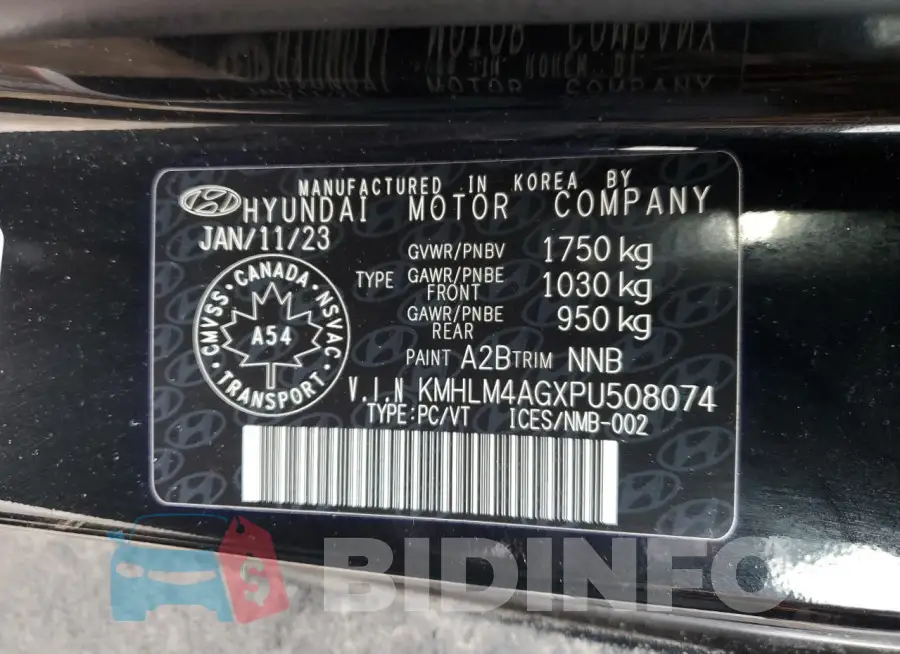 KMHLM4AGXPU508074 Photo# 12
