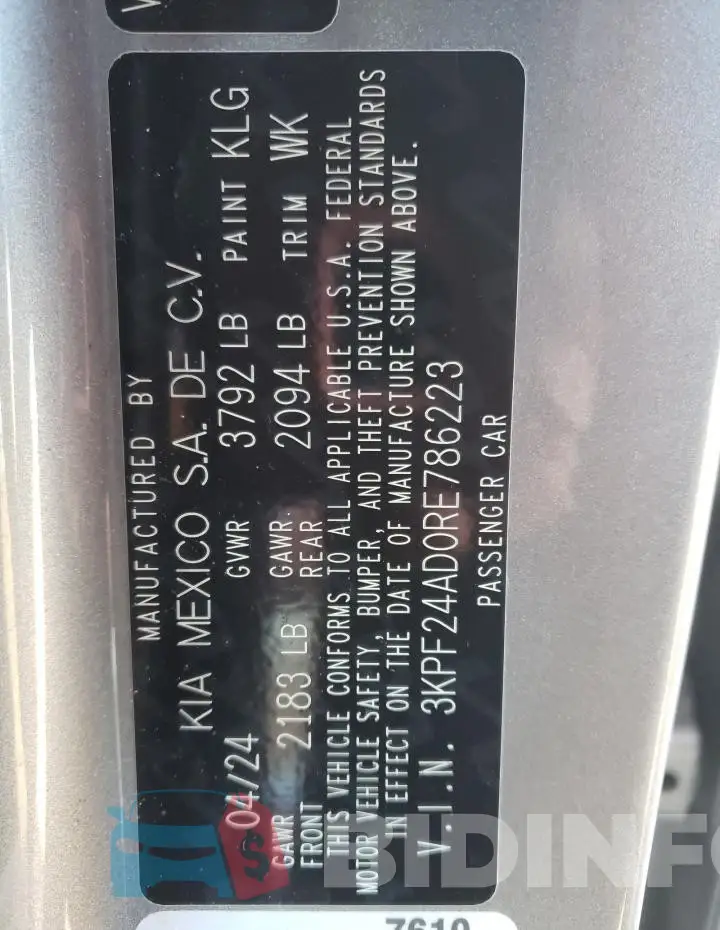 3KPF24AD0RE786223 Photo# 13