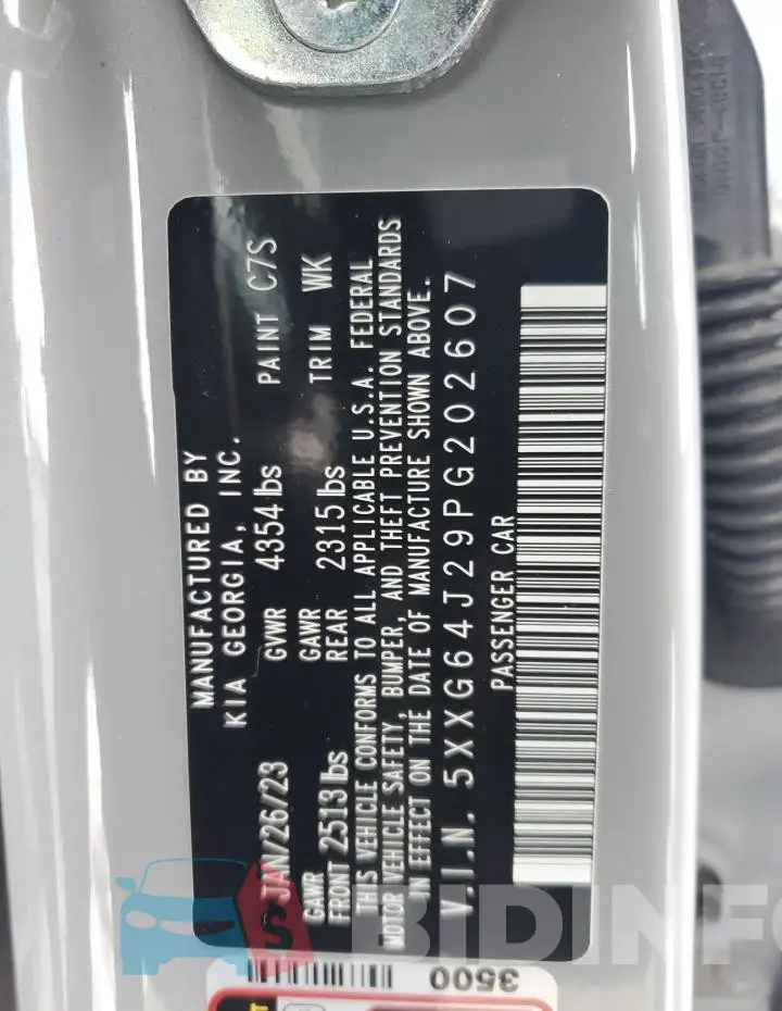 5XXG64J29PG202607 Photo# 12