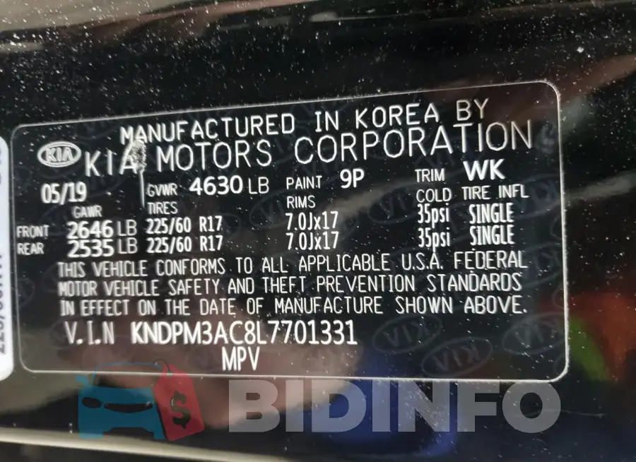 KNDPM3AC8L7701331 Photo# 14