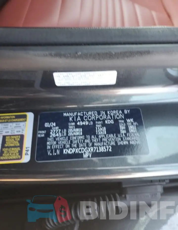 KNDPXCDGXR7138572 Photo# 13