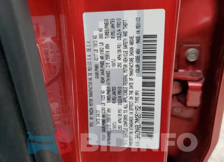 3MVDMABL7MM261162 Photo# 13