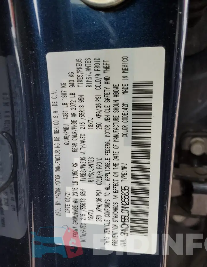 3MVDMBBL0MM265835 Photo# 13