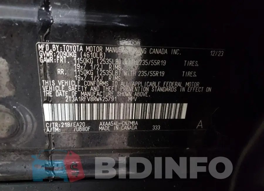 2T3A1RFV8RW425791 Photo# 14