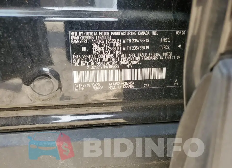 2T3C1RFV1MW105889 Photo# 14