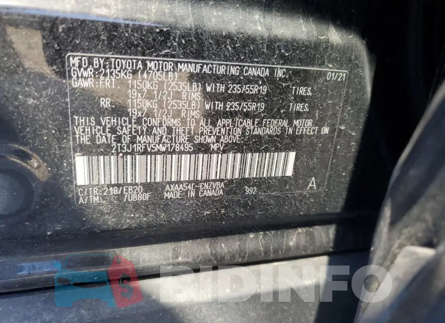 2T3J1RFV5MW178495 Photo# 13