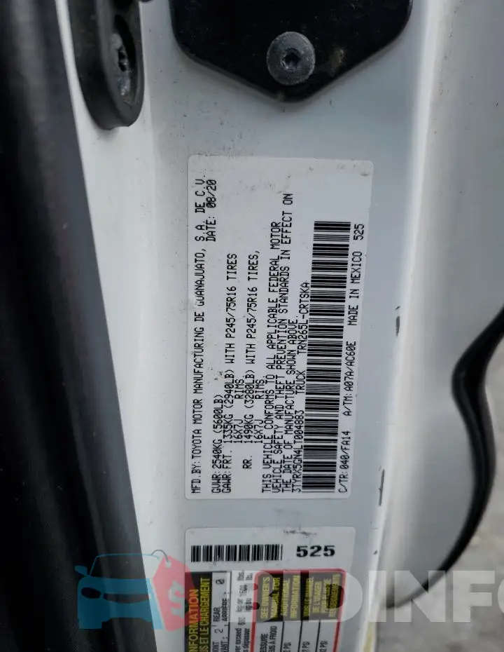 3TYRX5GN4LT004883 Photo# 12