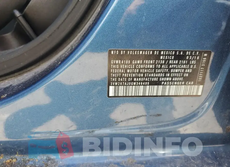 3VW267AJ0GM346495 Photo# 12