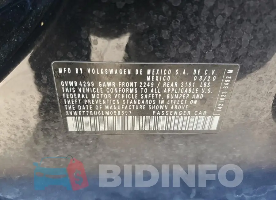 3VW5T7BU6LM058697 Photo# 12