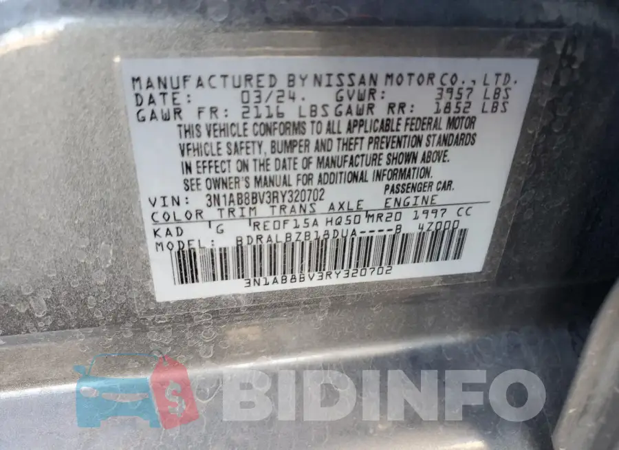3N1AB8BV3RY320702 Photo# 12