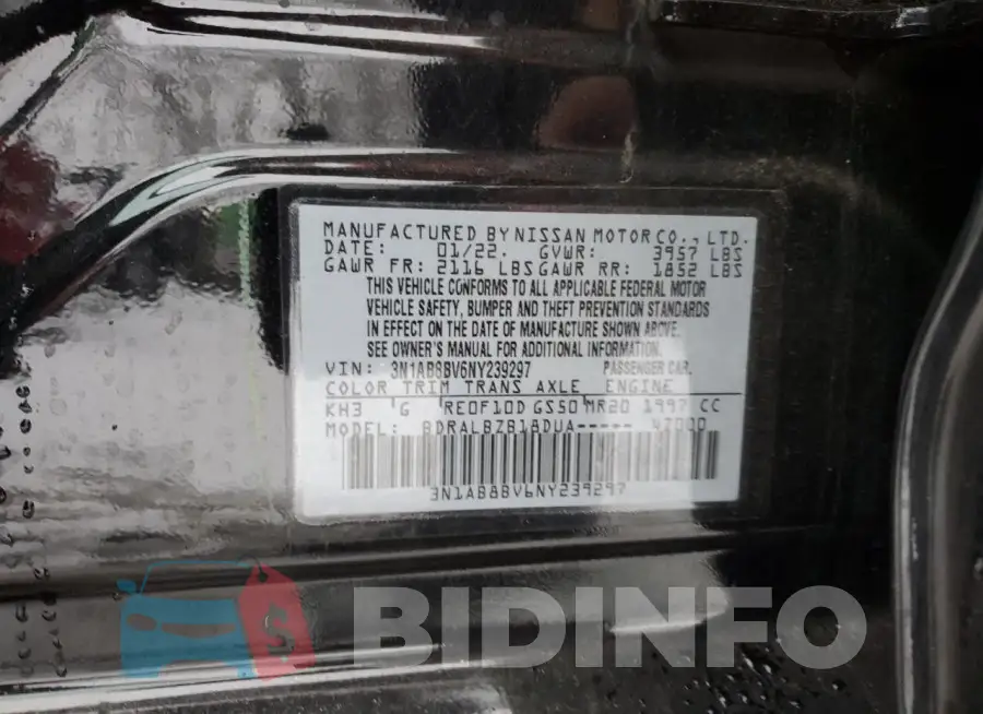 3N1AB8BV6NY239297 Photo# 12