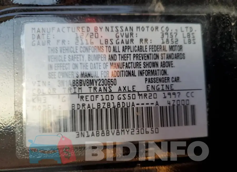 3N1AB8BV8MY230650 Photo# 12