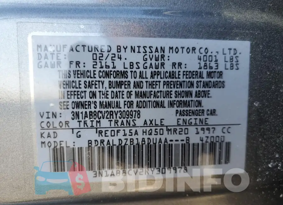 3N1AB8CV2RY309978 Photo# 13