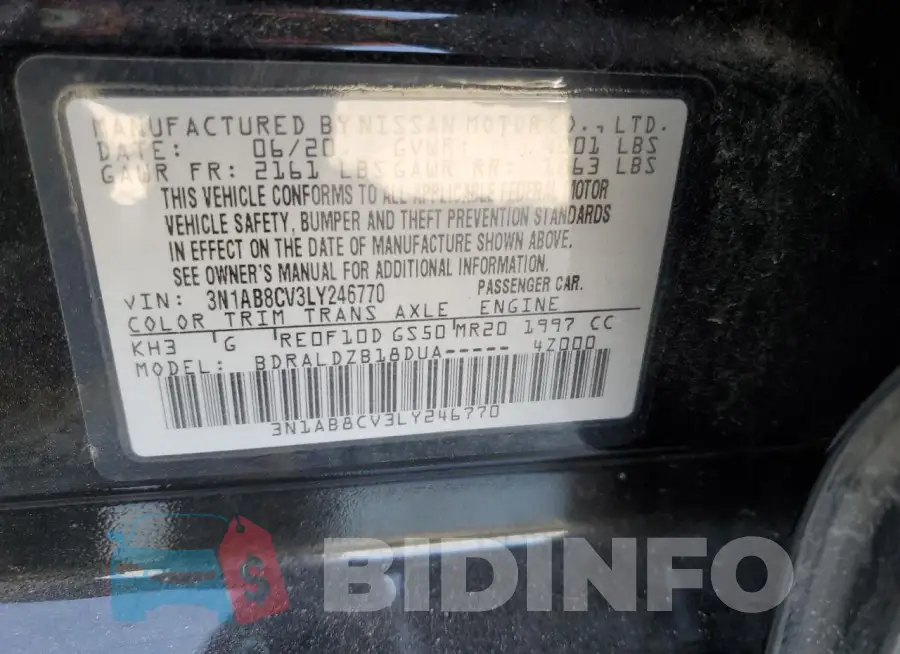 3N1AB8CV3LY246770 Photo# 12