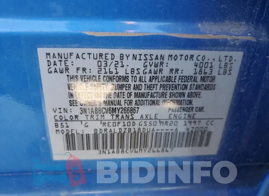 3N1AB8CV6MY266867 Photo# 12
