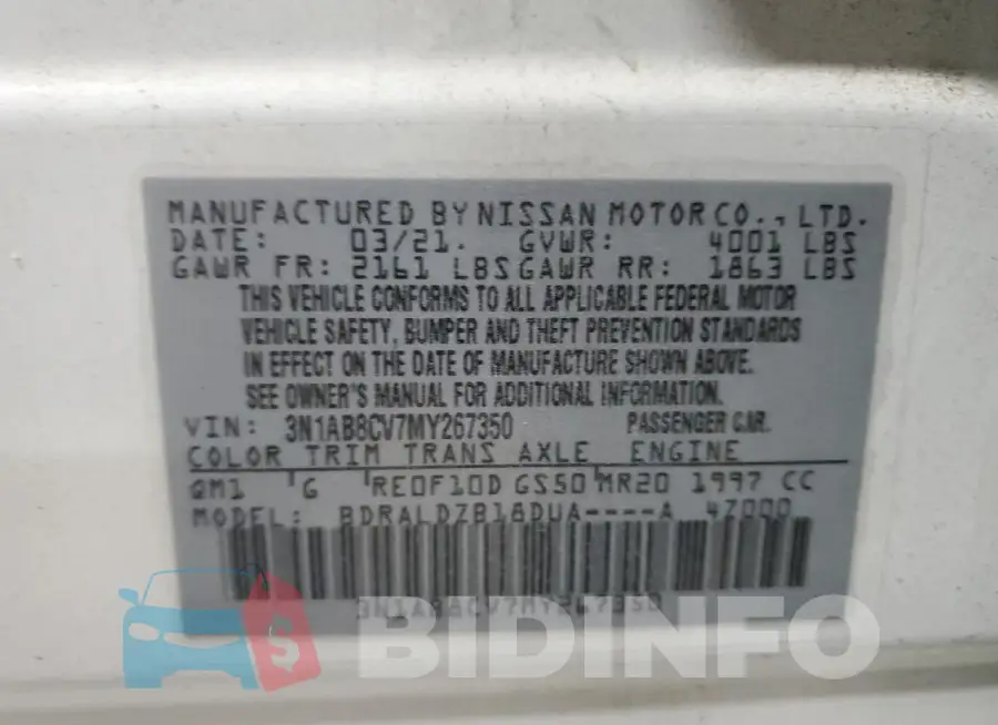 3N1AB8CV7MY267350 Photo# 12