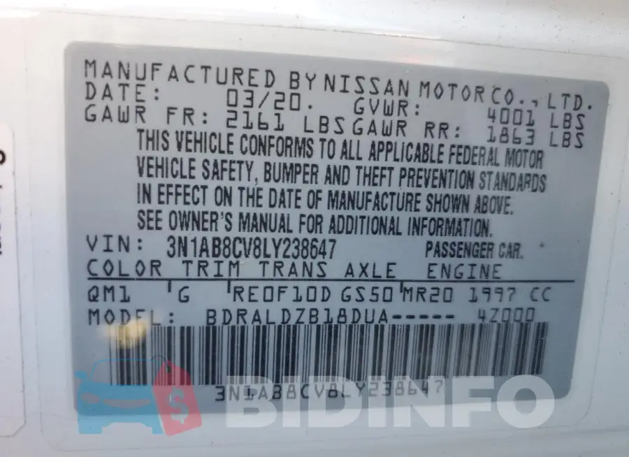 3N1AB8CV8LY238647 Photo# 12