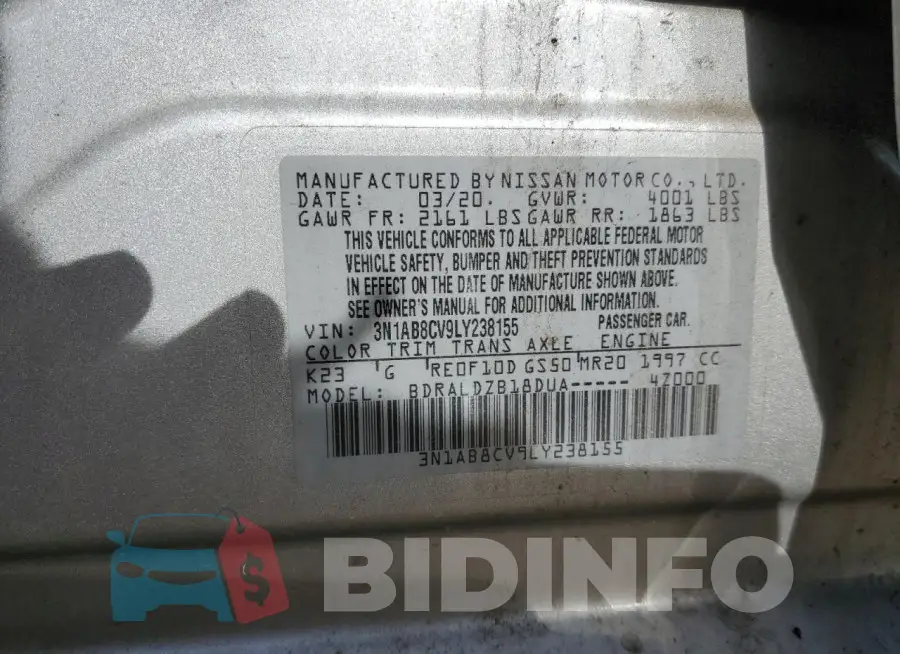 3N1AB8CV9LY238155 Photo# 12