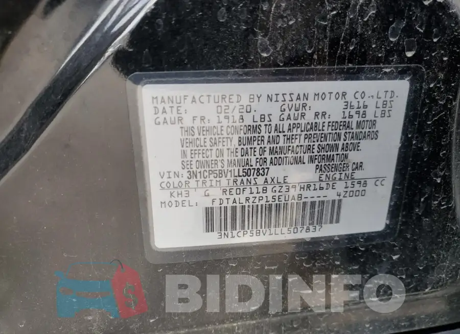 3N1CP5BV1LL507837 Photo# 12