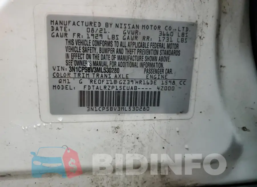 3N1CP5BV3ML530280 Photo# 13