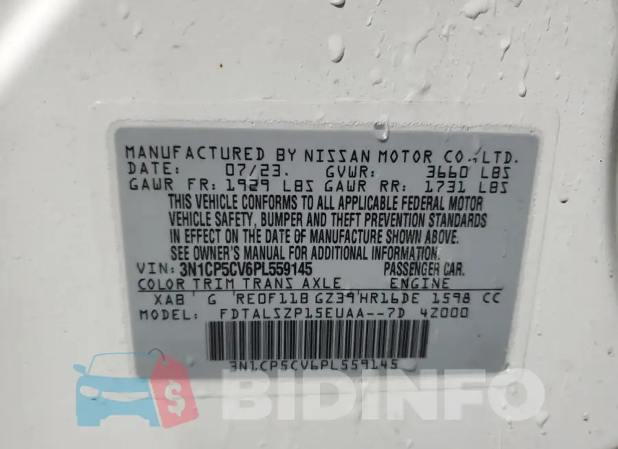 3N1CP5CV6PL559145 Photo# 14