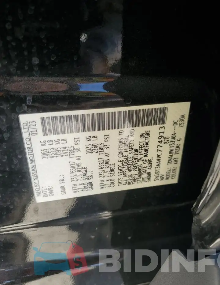 5N1BT3AA4PC774913 Photo# 13