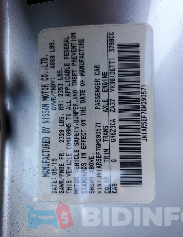 JN1AR5EF7GM290571 Photo# 12