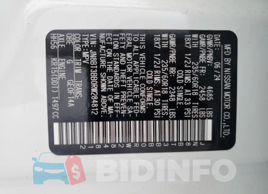 JN8BT3BB0RW284812 Photo# 13