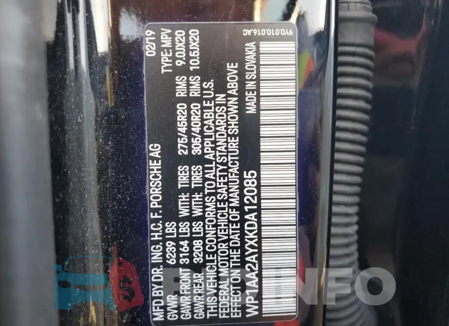 WP1AA2AYXKDA12085 Photo# 13
