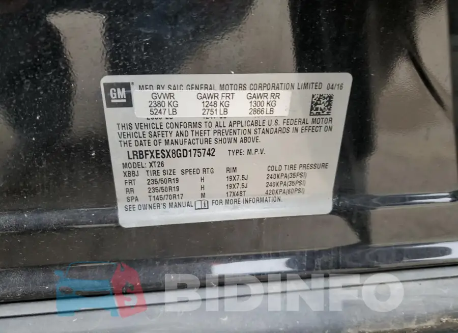 LRBFXESX8GD175742 Photo# 12