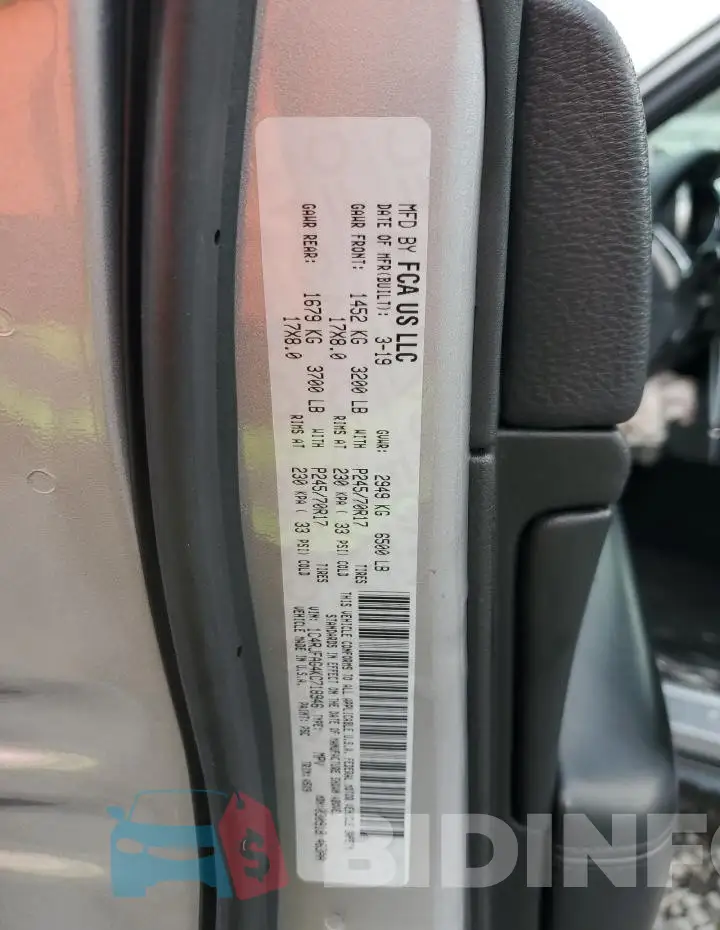 1C4RJFAG4KC718946 Photo# 13